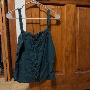 Elle Teal Camisole with Lace Detail